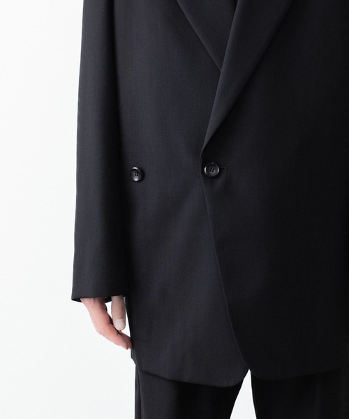 VEIN (ヴェイン)の「3/60 ハイツイスト ウールトロ オーバーJKT / 3/60 HIGH TWIST WOOL TRO OVER JKT(テーラードジャケット・メンズ・ブラック/グレー・2/1/4)」の15枚目の写真