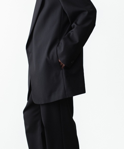 VEIN (ヴェイン)の「3/60 ハイツイスト ウールトロ オーバーJKT / 3/60 HIGH TWIST WOOL TRO OVER JKT(テーラードジャケット・メンズ・ブラック/グレー・2/1/4)」の16枚目の写真