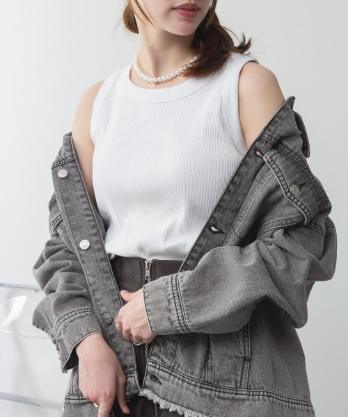 aity(アイティ)の「ランダムリブタンクトップ コットン100% 夏服(タンクトップ・レディース・ブラック/ホワイト/バーガンディー/ネイビー・M/L/LL)」の14枚目の写真