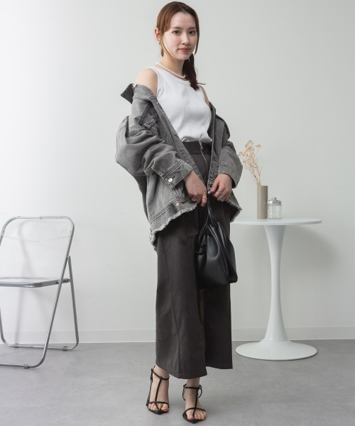 aity(アイティ)の「ランダムリブタンクトップ コットン100% 夏服(タンクトップ・レディース・ブラック/ホワイト/バーガンディー/ネイビー・M/L/LL)」の16枚目の写真