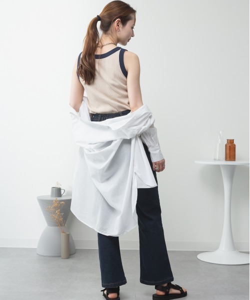 aity(アイティ)の「ランダムリブタンクトップ コットン100% 夏服(タンクトップ・レディース・ブラック/ホワイト/バーガンディー/ネイビー・M/L/LL)」の9枚目の写真