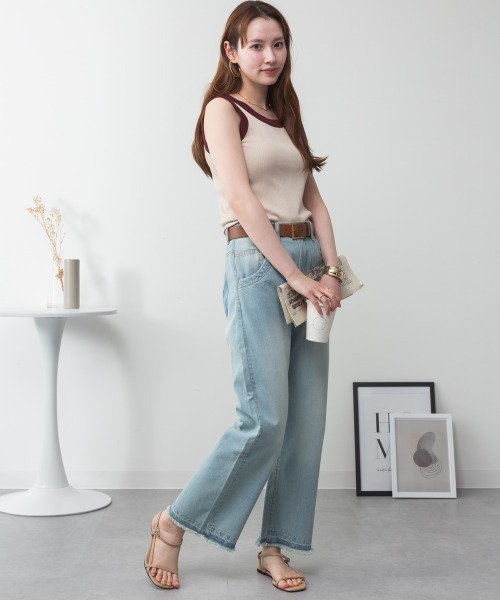 aity(アイティ)の「ランダムリブタンクトップ コットン100% 夏服(タンクトップ・レディース・ブラック/ホワイト/バーガンディー/ネイビー・M/L/LL)」の12枚目の写真
