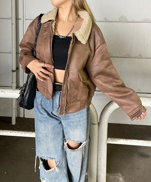 セール】ボアボンバージャケット（ミリタリージャケット）｜non-hedge