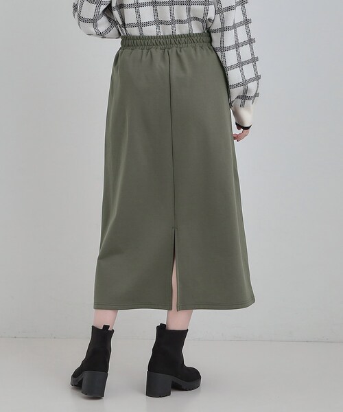 SHOO・LA・RUE（シューラルー）の「【あったか/S-LL】ベイカー風スカート（スカート・レディース・ブラック/オリーブ/ダークブラウン・01/02/03/04）」の9枚目の写真