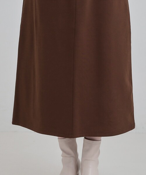 SHOO・LA・RUE（シューラルー）の「【あったか/S-LL】ベイカー風スカート（スカート・レディース・ブラック/オリーブ/ダークブラウン・01/02/03/04）」の22枚目の写真