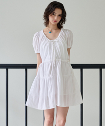 PLUNASTUDIO（プルナスタジオ）の「ウェーブストリングワンピース_ホワイト（ワンピース）」