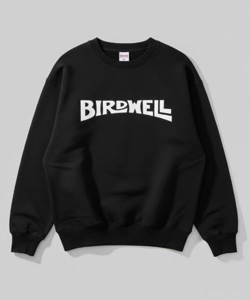 BIRDWELL(バードウェル)の「【BIRDWELL/バードウェル】WORDMARK SWEATSHIRT-JP 日本別注 ブランドロゴ スウェット トレーナー(スウェット・メンズ・ブラック/ヘザーグレー/ネイビー・LARGE/MEDIUM/X-LARGE/SMALL)」の1枚目の写真