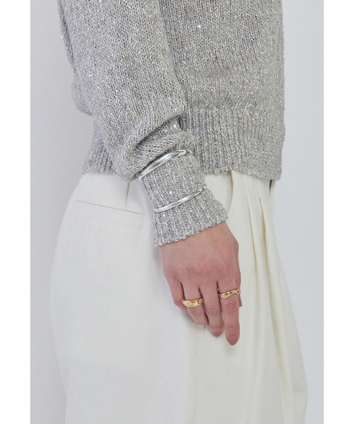 JAMIRAY（ジャミレイ）＞“LINE SCULPT”バングル（シルバー）（その他