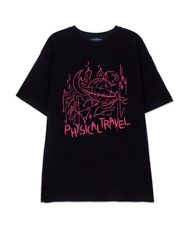 フィジカルトラベルスーピマコットンラウンドネック半袖Tシャツ_ブラック