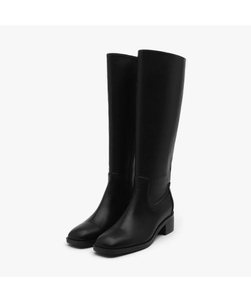 SAPPUN（サプン）の「Avery スクエア ロングブーツ (5cm)（ブーツ・レディース・ブラック/ブラウン・22.5cm/23cm/23.5cm/24cm/24.5cm/25cm/25.5cm）」の2枚目の写真