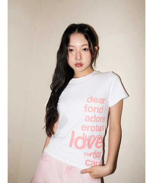 OAFISH(オアフィッシュ)の「LETTERING T-SHIRT, WHITE(Tシャツ/カットソー・レディース・その他・FREE)」の1枚目の写真