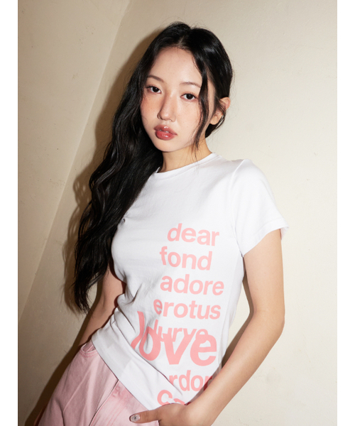 OAFISH(オアフィッシュ)の「LETTERING T-SHIRT, WHITE(Tシャツ/カットソー・レディース・その他・FREE)」の3枚目の写真