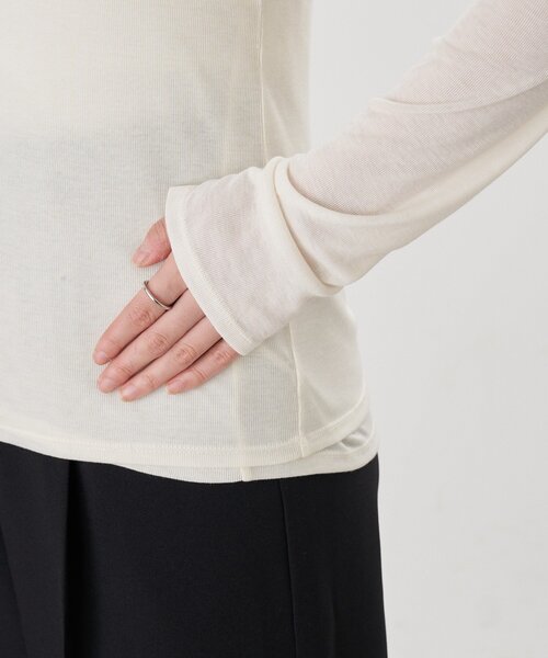 SHENERY（シーナリー）の「ビスチェレイヤードカットソー（Tシャツ/カットソー・レディース・オフホワイト/ブラック/グレー・FREE）」の9枚目の写真