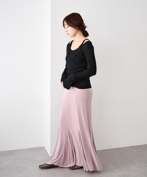 SHENERY（シーナリー）の「ビスチェレイヤードカットソー（Tシャツ/カットソー・レディース・オフホワイト/ブラック/グレー・FREE）」の15枚目の写真