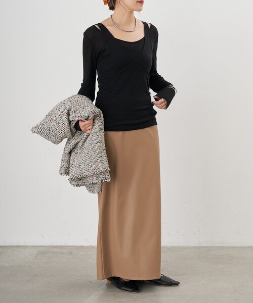 SHENERY（シーナリー）の「ビスチェレイヤードカットソー（Tシャツ/カットソー・レディース・オフホワイト/ブラック/グレー・FREE）」の20枚目の写真