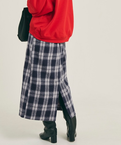 coca(coca)(コカ)の「バックファスナーアイラインスカート(スカート・レディース・ブラック/ネイビー・L/M/S)」の5枚目の写真