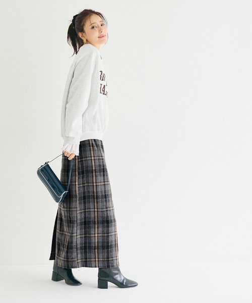 coca(coca)(コカ)の「バックファスナーアイラインスカート(スカート・レディース・ブラック/ネイビー・L/M/S)」の13枚目の写真