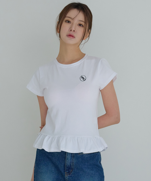 AWESOME STUDIO(オーサムスタジオ)の「フリルレイヤード半袖Tシャツブラック(Tシャツ/カットソー・レディース・ブラック・FREE)」の4枚目の写真