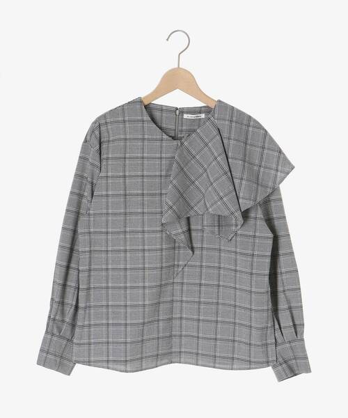 le.coeur blanc(ルクールブラン)の「アシメフリルケープチェックブラウス(シャツ/ブラウス・レディース・グレー系その他/ブラウン系その他2・38)」の16枚目の写真