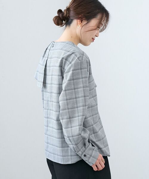 le.coeur blanc(ルクールブラン)の「アシメフリルケープチェックブラウス(シャツ/ブラウス・レディース・グレー系その他/ブラウン系その他2・38)」の22枚目の写真