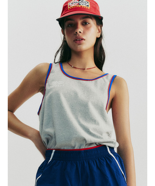 MENASOO(ミナス)の「DOUBLE COLOR COVER COTTON SLEEVE_GRAY(Tシャツ/カットソー・レディース・グレー・F)」の4枚目の写真