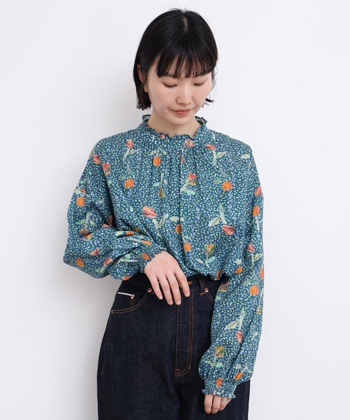 l'atelier du savon（アトリエドサボン）の「ちぎり絵のチューリッププリントブラウス（シャツ/ブラウス・レディース・レッド/グリーン・FREE）」の21枚目の写真