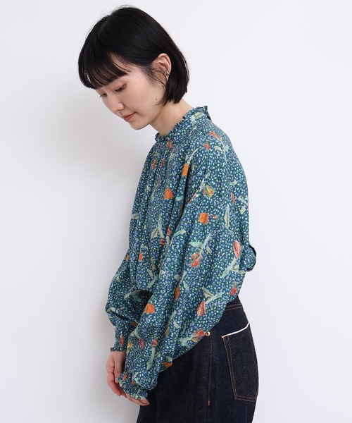 l'atelier du savon（アトリエドサボン）の「ちぎり絵のチューリッププリントブラウス（シャツ/ブラウス・レディース・レッド/グリーン・FREE）」の22枚目の写真