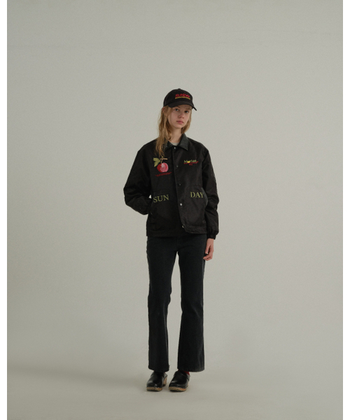 SUNDAY FRUIT MARKET（サンデーフルーツマーケット）の「W) APPLE COACH JACKET BLACK（ナイロンジャケット・レディース・その他・SMALL/MEDIUM）」の6枚目の写真