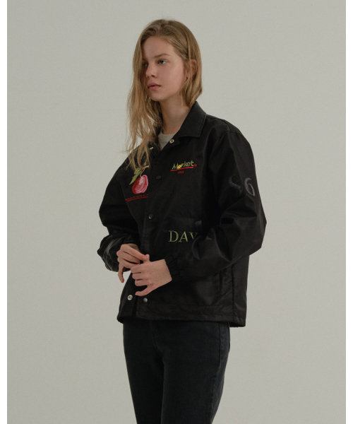 SUNDAY FRUIT MARKET（サンデーフルーツマーケット）の「W) APPLE COACH JACKET BLACK（ナイロンジャケット・レディース・その他・SMALL/MEDIUM）」の7枚目の写真