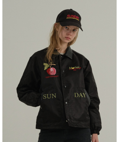 SUNDAY FRUIT MARKET（サンデーフルーツマーケット）の「W) APPLE COACH JACKET BLACK（ナイロンジャケット・レディース・その他・SMALL/MEDIUM）」の8枚目の写真
