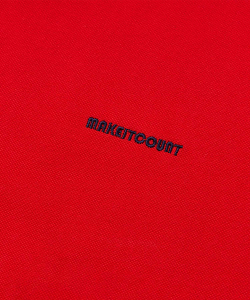 WMC（ダブリューエムシー）の「ブロックPKTシャツ_RED（ポロシャツ・メンズ・レッド・MEDIUM/LARGE/X-LARGE）」の4枚目の写真