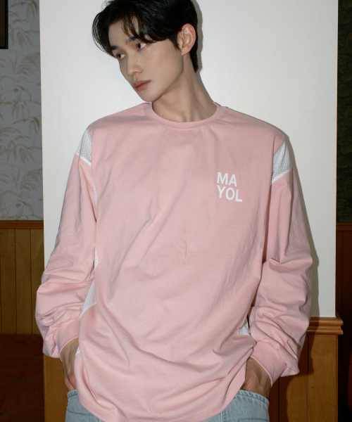 MAYOL(マイヨール)の「ロゴメッシュ長袖Tシャツ_ピンク(Tシャツ/カットソー・メンズ・その他・X-LARGE/LARGE/MEDIUM)」の3枚目の写真