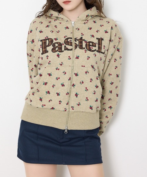 SLY（スライ）の「【2026SS新作】FLOWER CUT HOODIE フラワー カット フーディ 冬服 春服（パーカー・レディース・グレー系その他2/ネイビー/ホワイト系その他2/ベージュ系その他・FREE）」の3枚目の写真