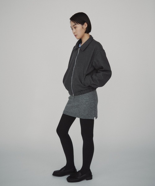 duei（デュイ）の「ウールライクダブルジップショートブルゾン（ブルゾン・レディース・ダークブラウン/チャコールグレー・FREE）」の13枚目の写真