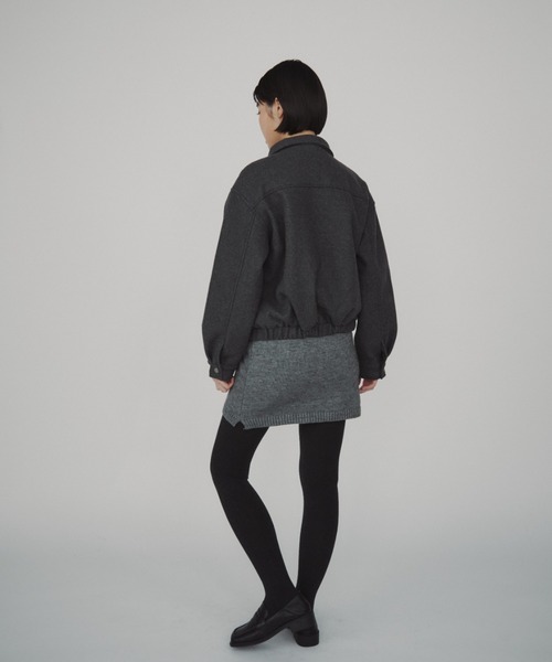 duei（デュイ）の「ウールライクダブルジップショートブルゾン（ブルゾン・レディース・ダークブラウン/チャコールグレー・FREE）」の14枚目の写真
