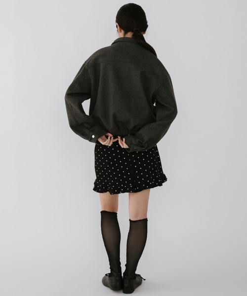 duei（デュイ）の「ウールライクダブルジップショートブルゾン（ブルゾン・レディース・ダークブラウン/チャコールグレー・FREE）」の21枚目の写真