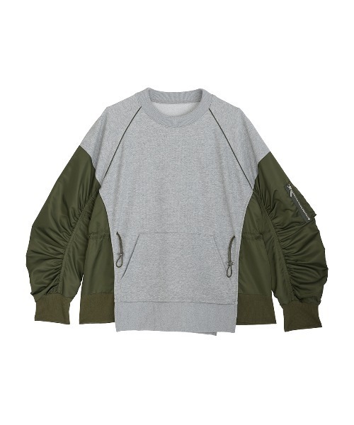 Ameri（アメリ）の「UND MILITARY DOCKING SWEAT TOP（スウェット・レディース・グレー/ブラック・FREE）」の14枚目の写真