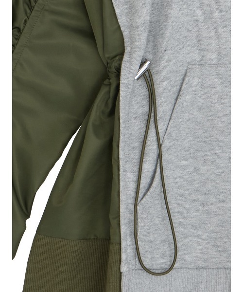 Ameri（アメリ）の「UND MILITARY DOCKING SWEAT TOP（スウェット・レディース・グレー/ブラック・FREE）」の11枚目の写真