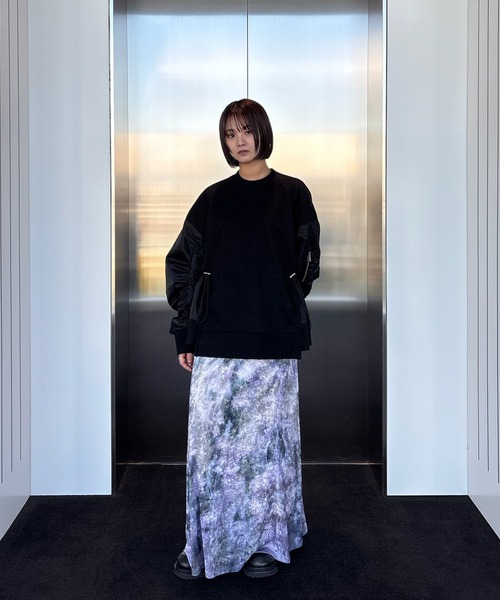 Ameri（アメリ）の「UND MILITARY DOCKING SWEAT TOP（スウェット・レディース・グレー/ブラック・FREE）」の3枚目の写真