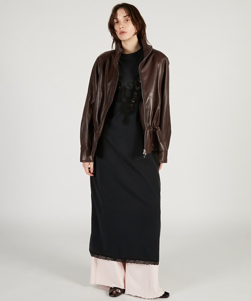 PRANK PROJECT（プランクプロジェクト）の「シープレザーペプラムブルゾン / Sheepskin Peplum Blouson（ブルゾン・レディース・ブラック/ブラウン・FREE）」の21枚目の写真