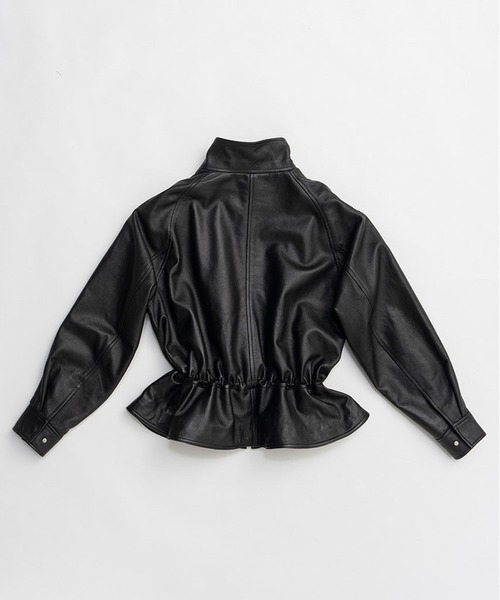 PRANK PROJECT（プランクプロジェクト）の「シープレザーペプラムブルゾン / Sheepskin Peplum Blouson（ブルゾン・レディース・ブラック/ブラウン・FREE）」の6枚目の写真