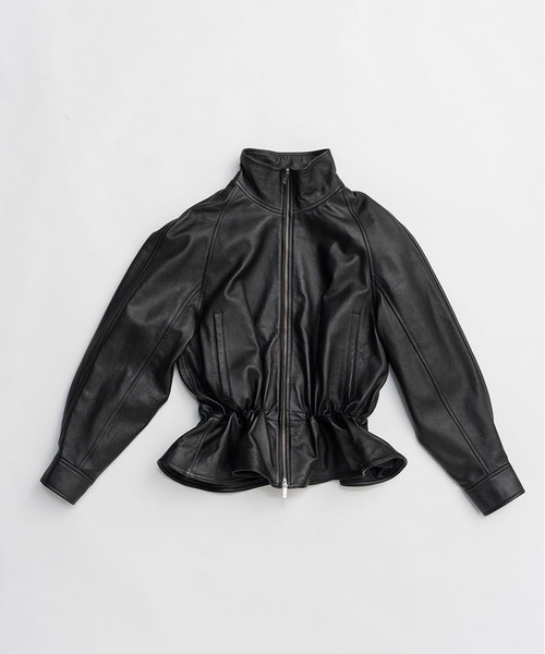 PRANK PROJECT（プランクプロジェクト）の「シープレザーペプラムブルゾン / Sheepskin Peplum Blouson（ブルゾン・レディース・ブラック/ブラウン・FREE）」の5枚目の写真