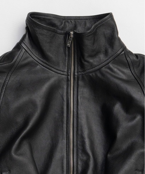 PRANK PROJECT（プランクプロジェクト）の「シープレザーペプラムブルゾン / Sheepskin Peplum Blouson（ブルゾン・レディース・ブラック/ブラウン・FREE）」の7枚目の写真