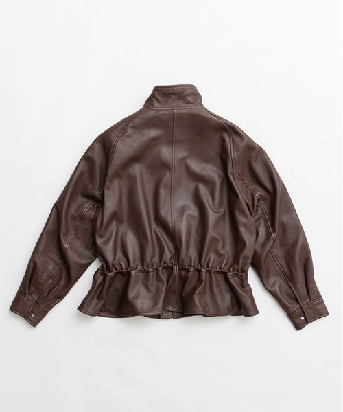 PRANK PROJECT（プランクプロジェクト）の「シープレザーペプラムブルゾン / Sheepskin Peplum Blouson（ブルゾン・レディース・ブラック/ブラウン・FREE）」の4枚目の写真