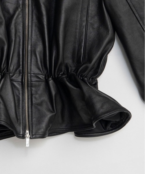 PRANK PROJECT（プランクプロジェクト）の「シープレザーペプラムブルゾン / Sheepskin Peplum Blouson（ブルゾン・レディース・ブラック/ブラウン・FREE）」の10枚目の写真