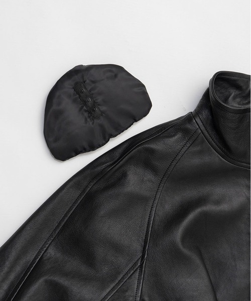 PRANK PROJECT（プランクプロジェクト）の「シープレザーペプラムブルゾン / Sheepskin Peplum Blouson（ブルゾン・レディース・ブラック/ブラウン・FREE）」の8枚目の写真