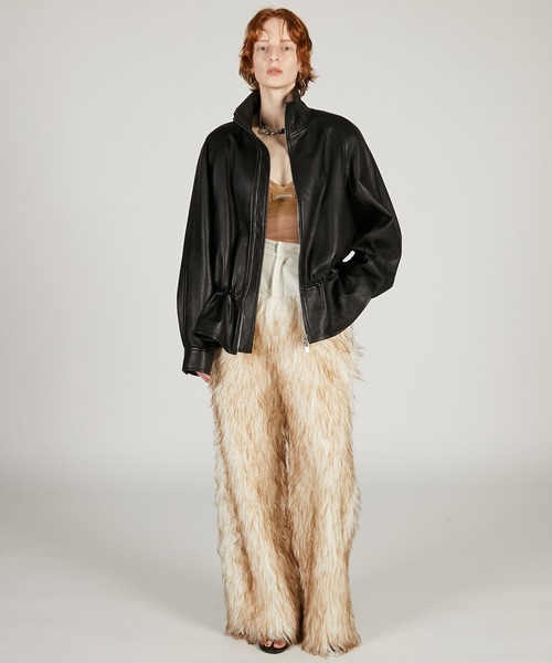 PRANK PROJECT（プランクプロジェクト）の「シープレザーペプラムブルゾン / Sheepskin Peplum Blouson（ブルゾン・レディース・ブラック/ブラウン・FREE）」の19枚目の写真