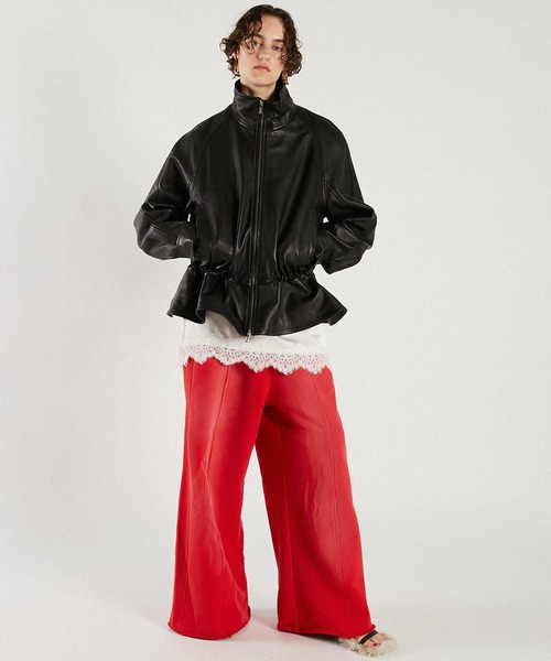 PRANK PROJECT（プランクプロジェクト）の「シープレザーペプラムブルゾン / Sheepskin Peplum Blouson（ブルゾン・レディース・ブラック/ブラウン・FREE）」の17枚目の写真