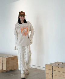 OVERGROW（オーバーグロウ）の「キャンピングイージーセミオーバーフィットTシャツ[ライトベージュ]（Tシャツ/カットソー）」