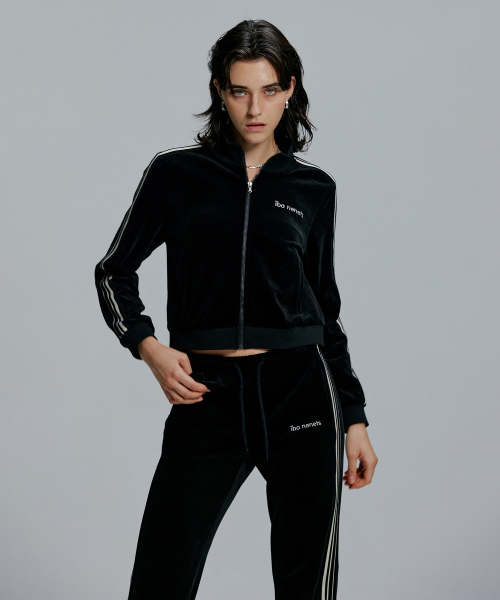 IBA NENETS(イバネネツ)の「テープポイントベルベットトラックジャケット - ブラック(ジャージ・レディース・その他・SMALL/MEDIUM)」の4枚目の写真